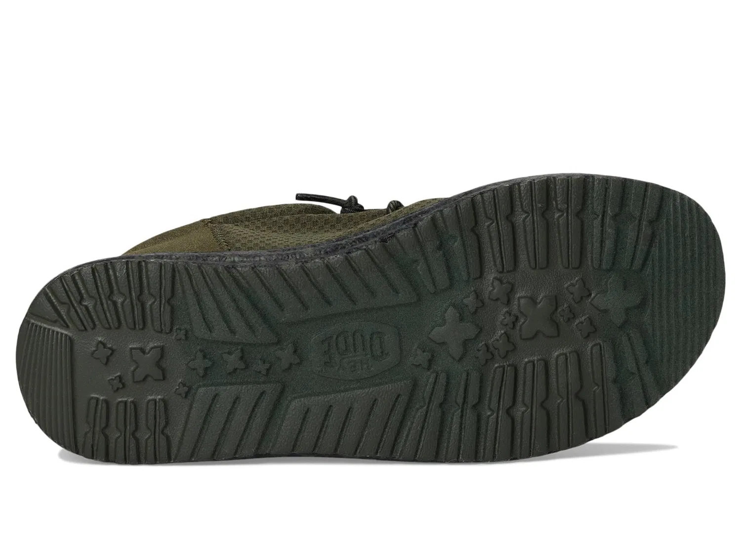 Детские кроссовки Slip-On с принтом Wally Funk Nu Splatter HEYDUDE, Oliva — фото 3