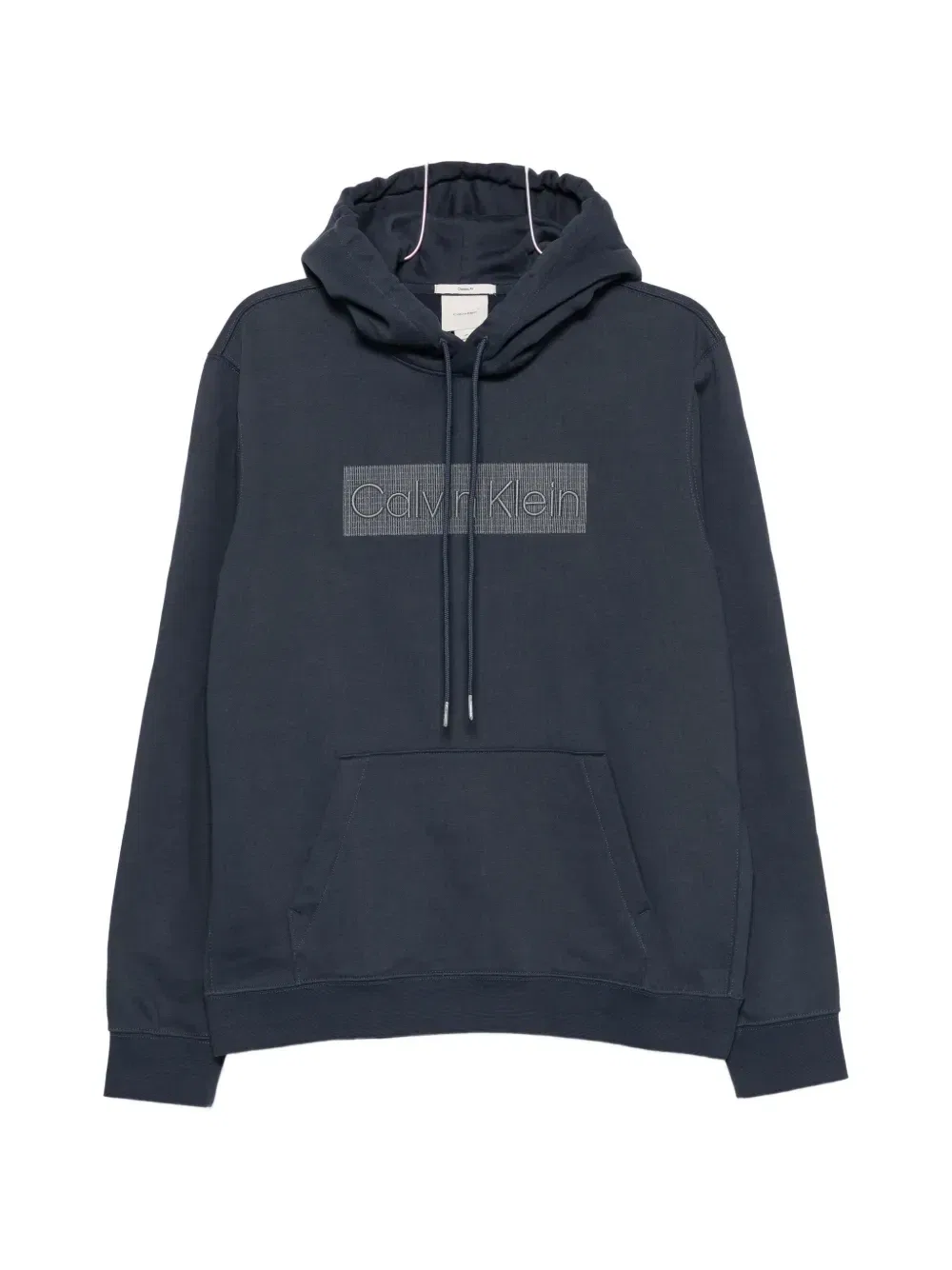Худи на шнуровке с логотипом Calvin Klein, синий