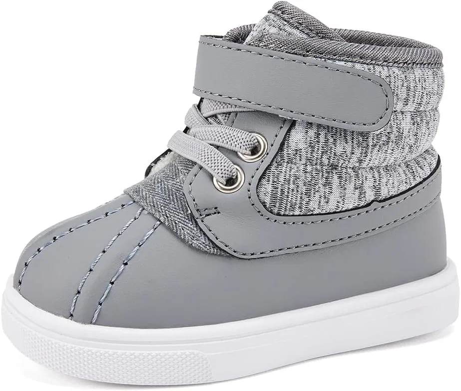 Детские зимние ботинки для мальчиков и девочек с принтом BMCiTYBM, Yarns Grey