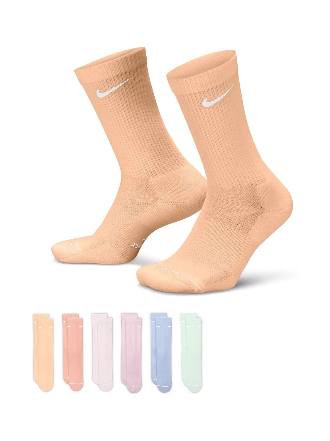 Носки Nike Everyday Elevated Crew, 6 пар, мульти