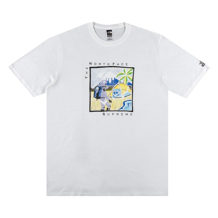 Футболка Supreme x The North Face Sketch Short-Sleeve Top 'White', белый - фото