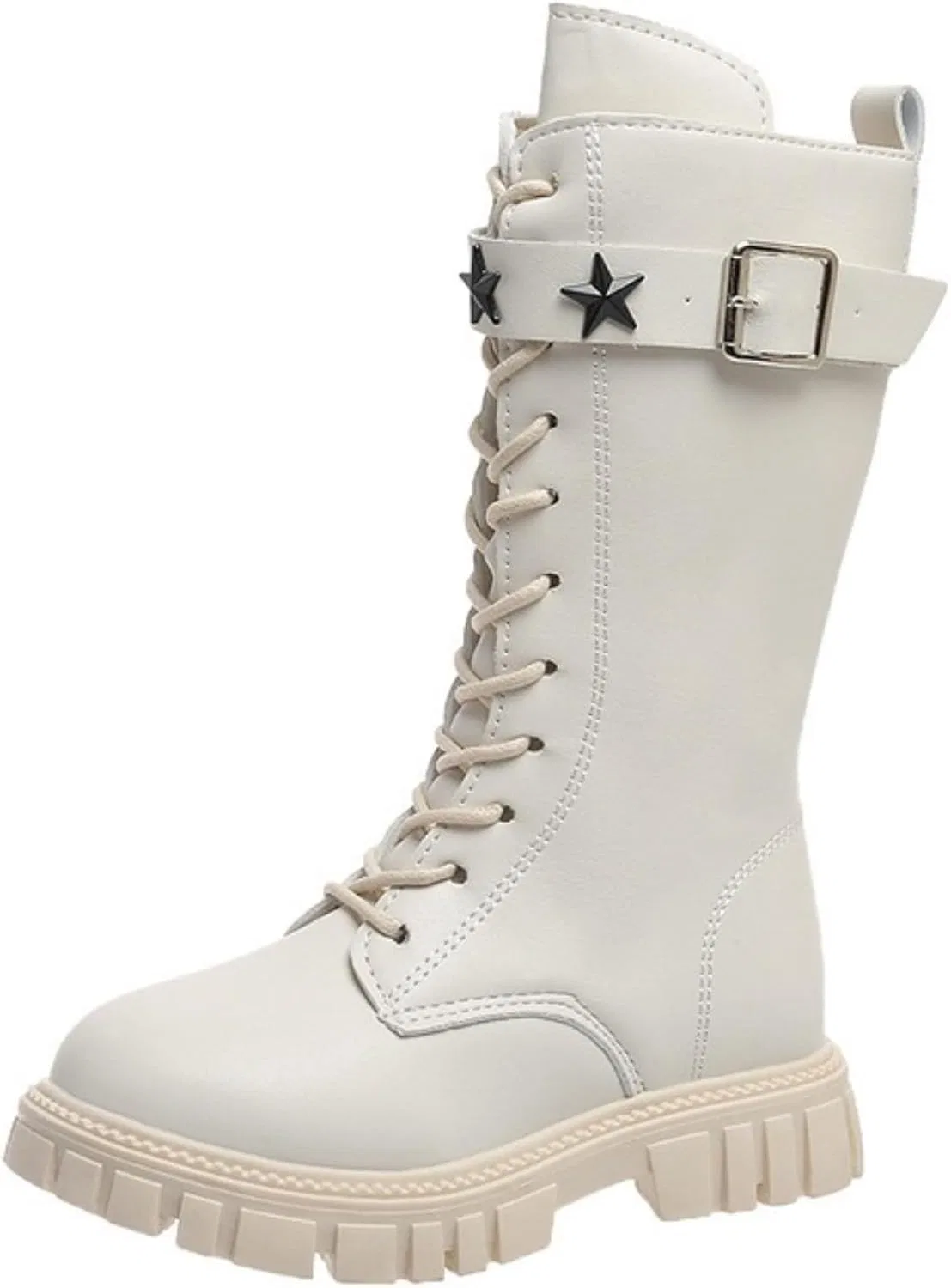 Детские ботинки для девочек с принтом, модель Girls Waterproof Riding Boots, White