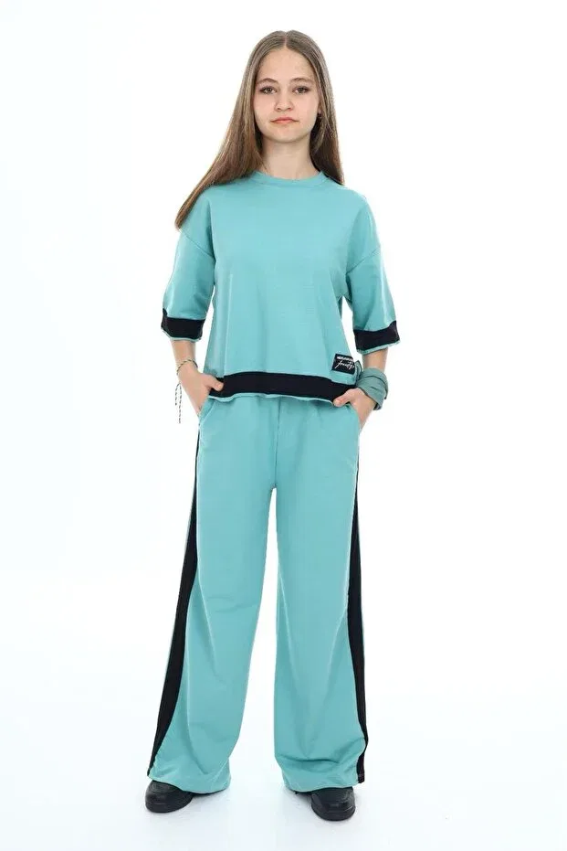 Детский комплект для девочек хлопковый Sportswear Asortik Kids, Green