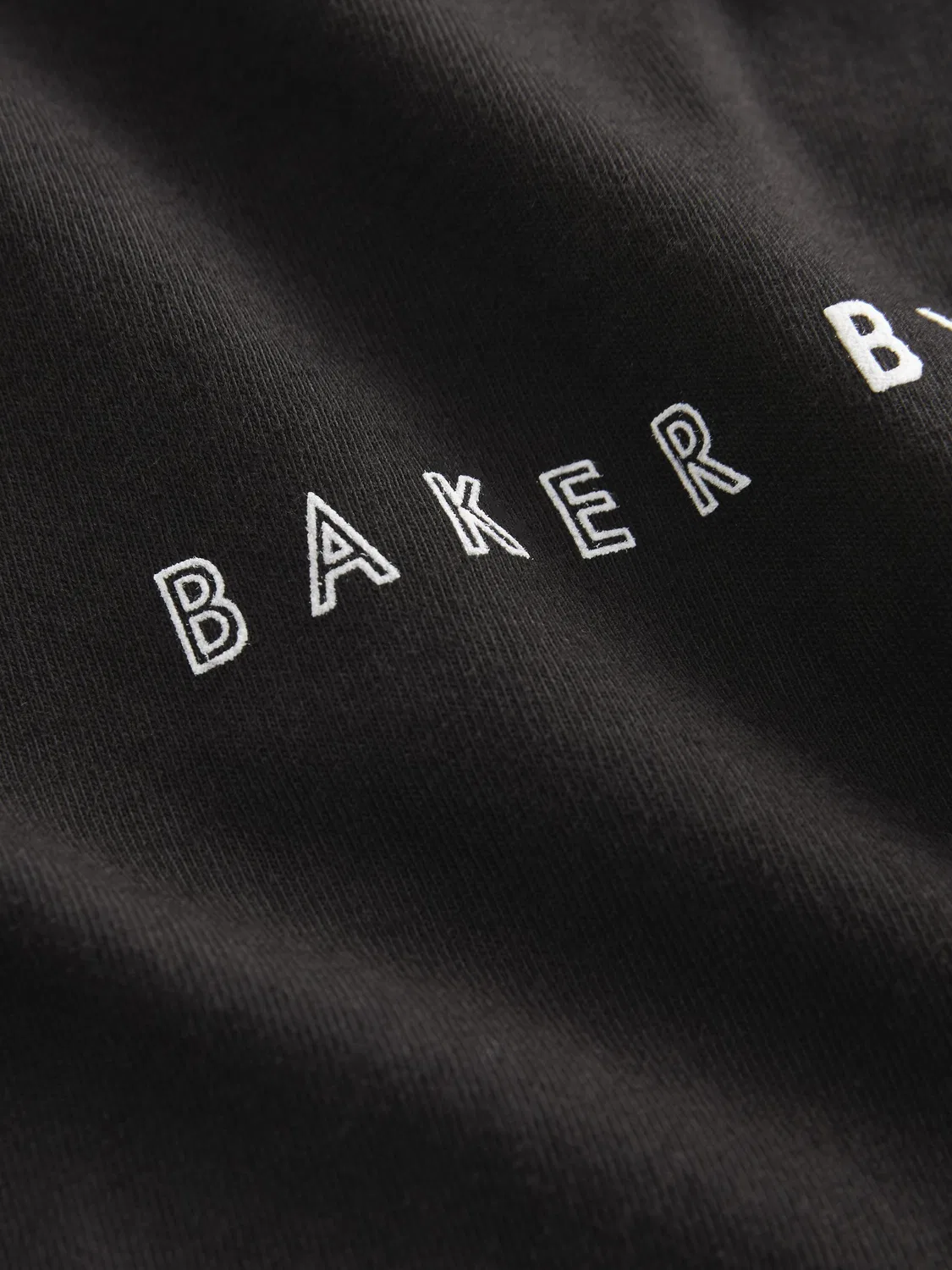 Футболка хлопковая, повседневная Baker by Ted Baker, черный — фото 4