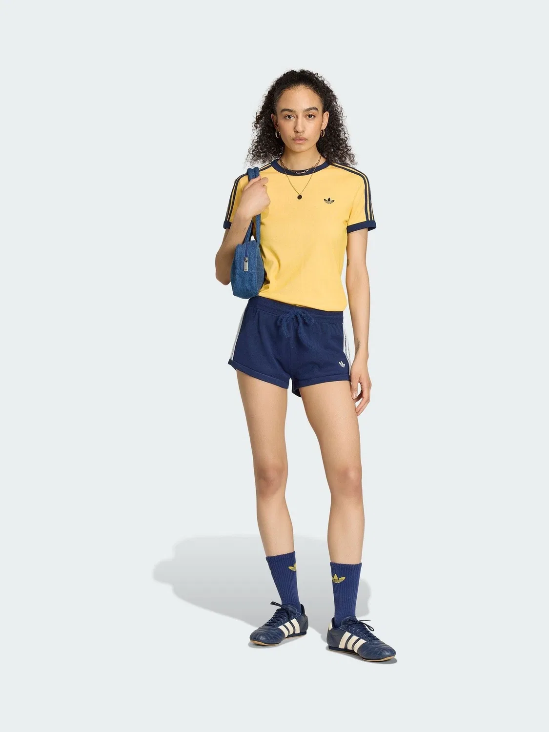 Футболка с 3 полосками Cali, adidas Originals, светло-голубой