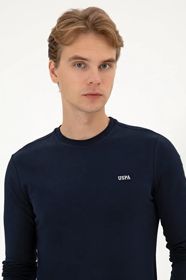 Мужские свитшот с длинным рукавом U.S. Polo Assn., Navy Blue — фото 2