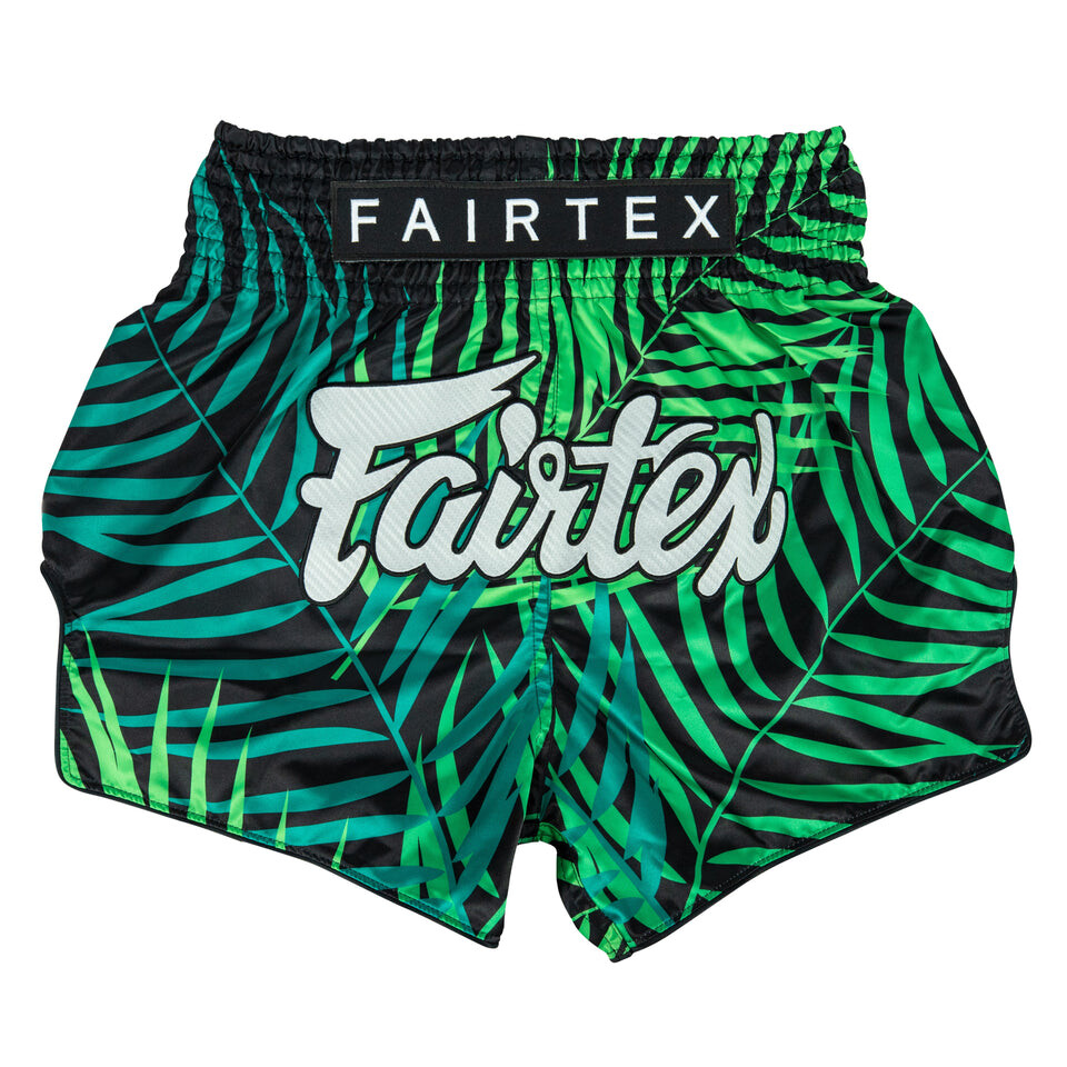 

Шорты для тайского бокса Fairtex Bs1945 Tropical, размер S, черный/зеленый