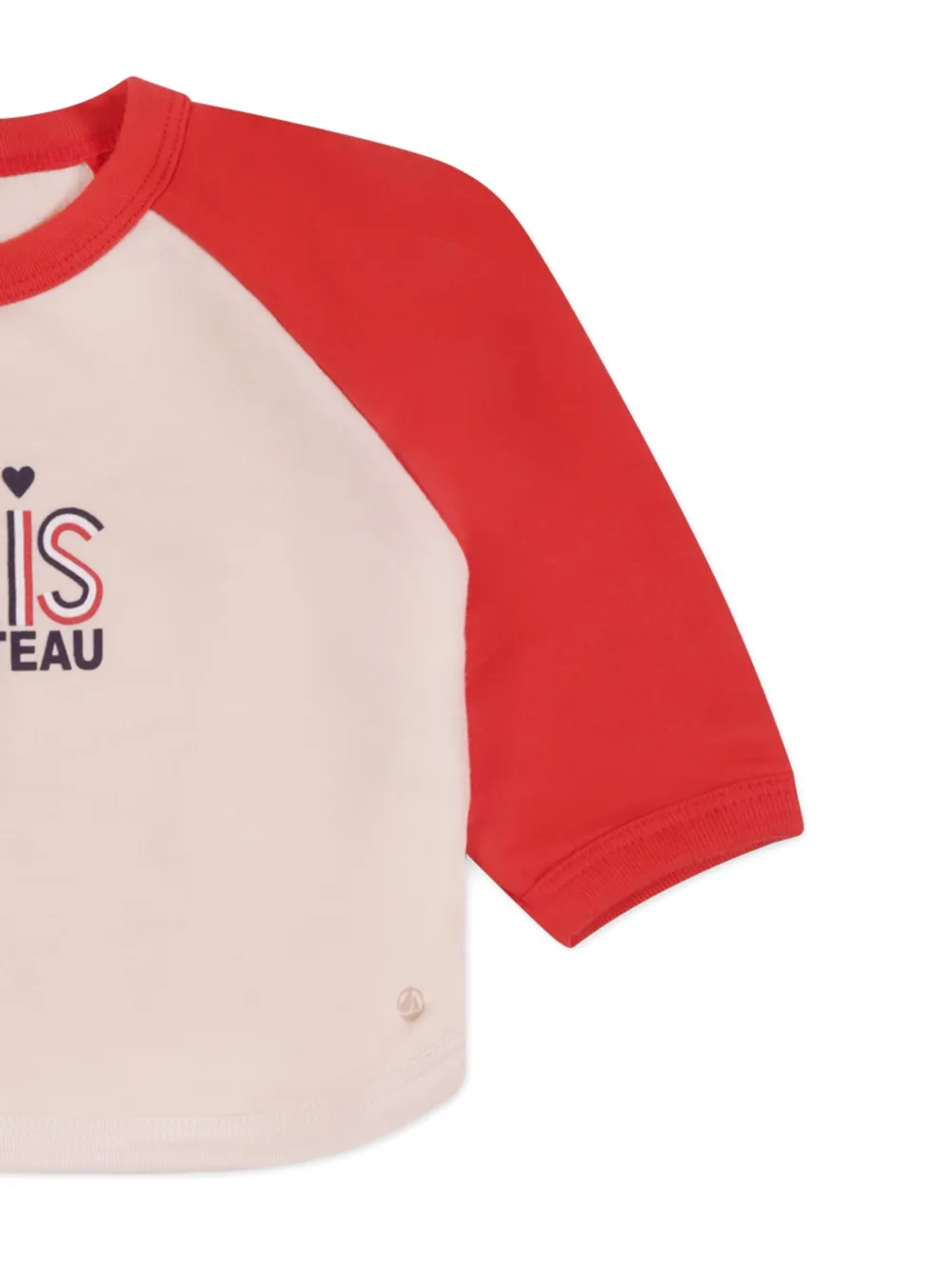 Топ из органического хлопка с рукавами реглан Petit Bateau, нейтральный — фото 3