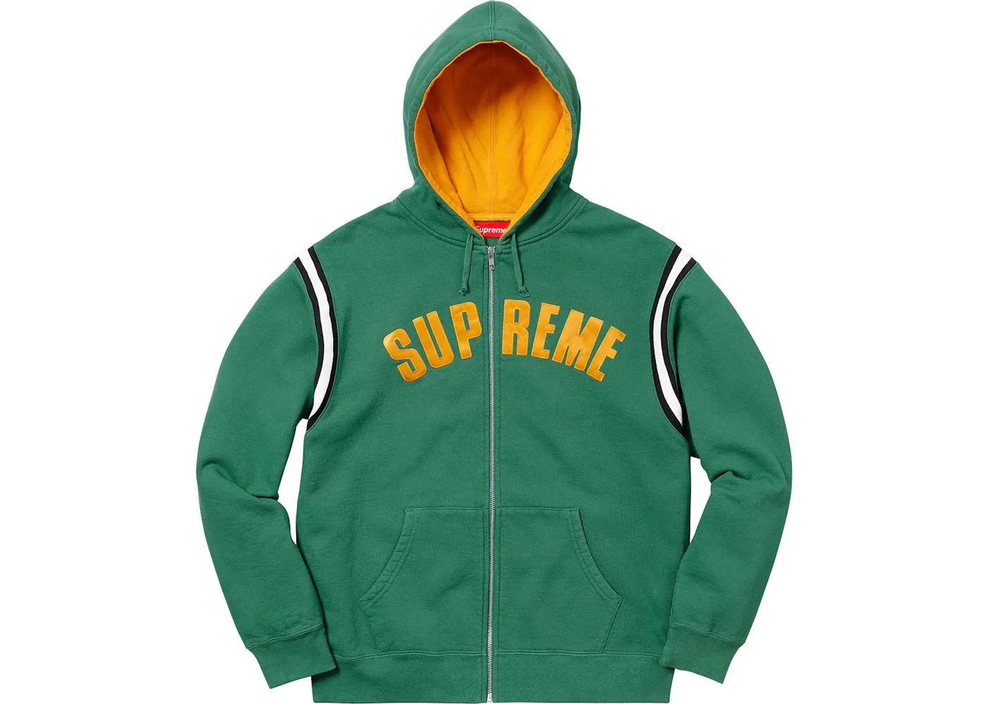 Мужская худи Zip Up с длинным рукавом Supreme, Light Pine