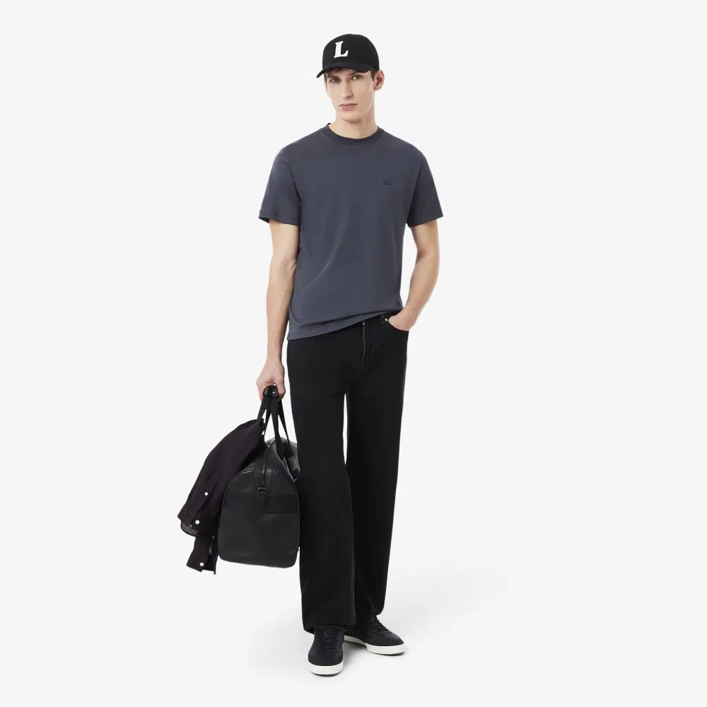 Мужская футболка Lacoste Paris Pack интерлок, темно-серый — фото 4