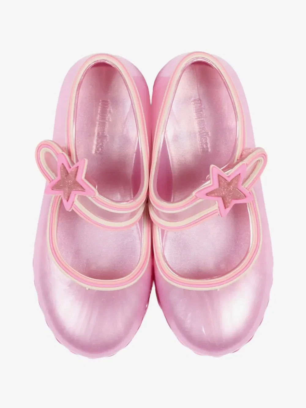Балетки Hip Ballerina со звездным пэчворком Mini Melissa, розовый — фото 4