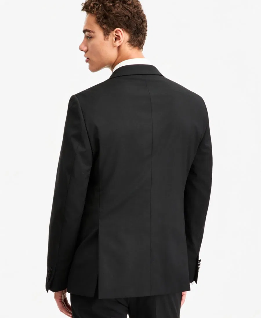 Пиджак смокинг с лацканами, современный крой Tommy Hilfiger, Black — фото 2