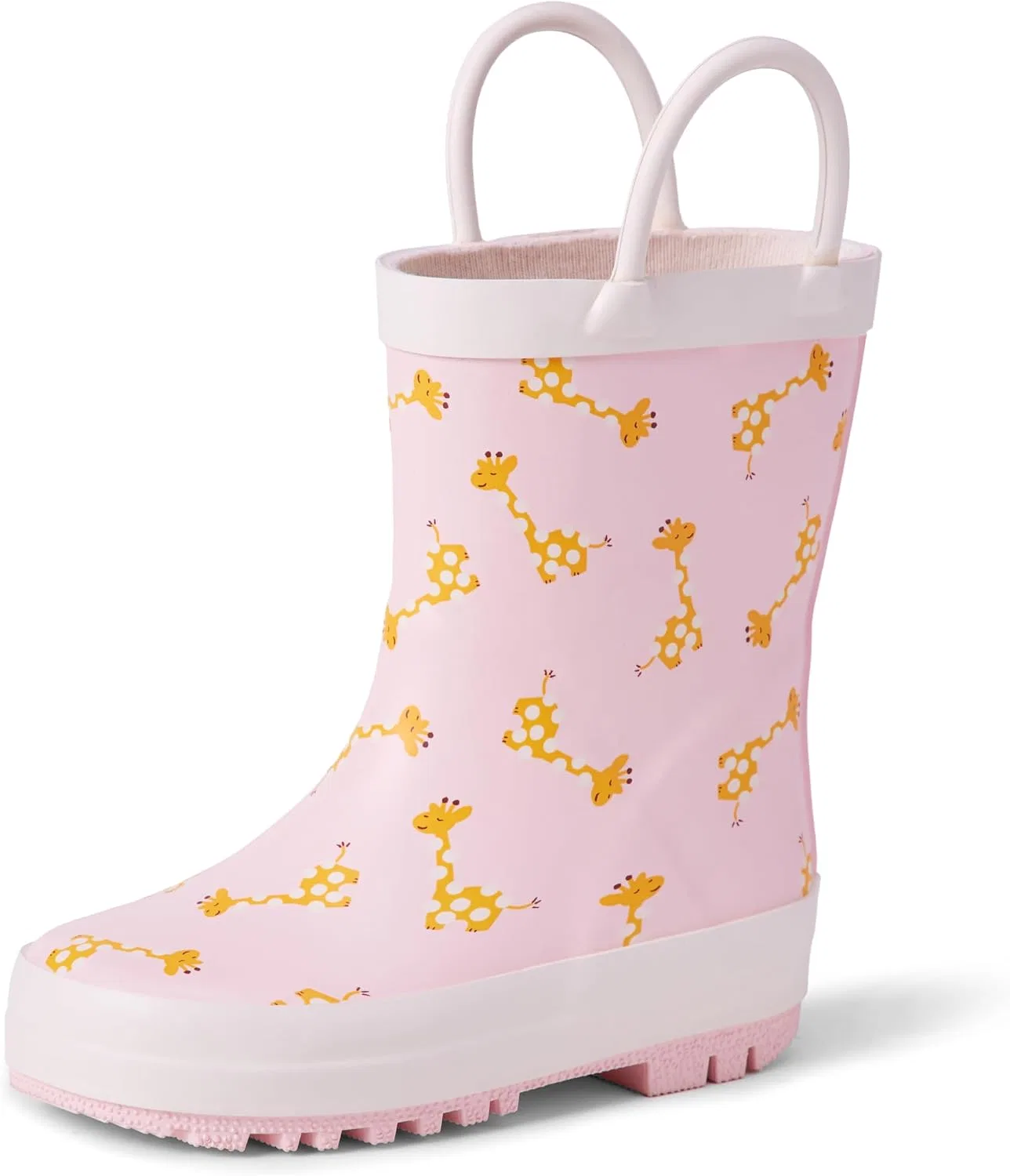 Детские резиновые сапоги для мальчиков и девочек Amazon Essentials x Sofia Grainge, Light Pink Giraffes