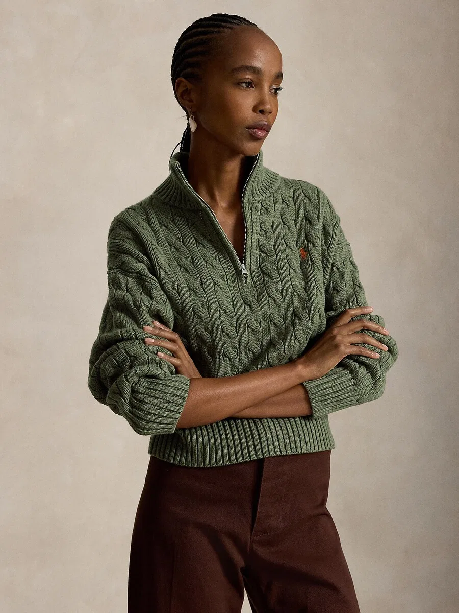 Свитер Polo Ralph Lauren оливкового цвета — фото 3
