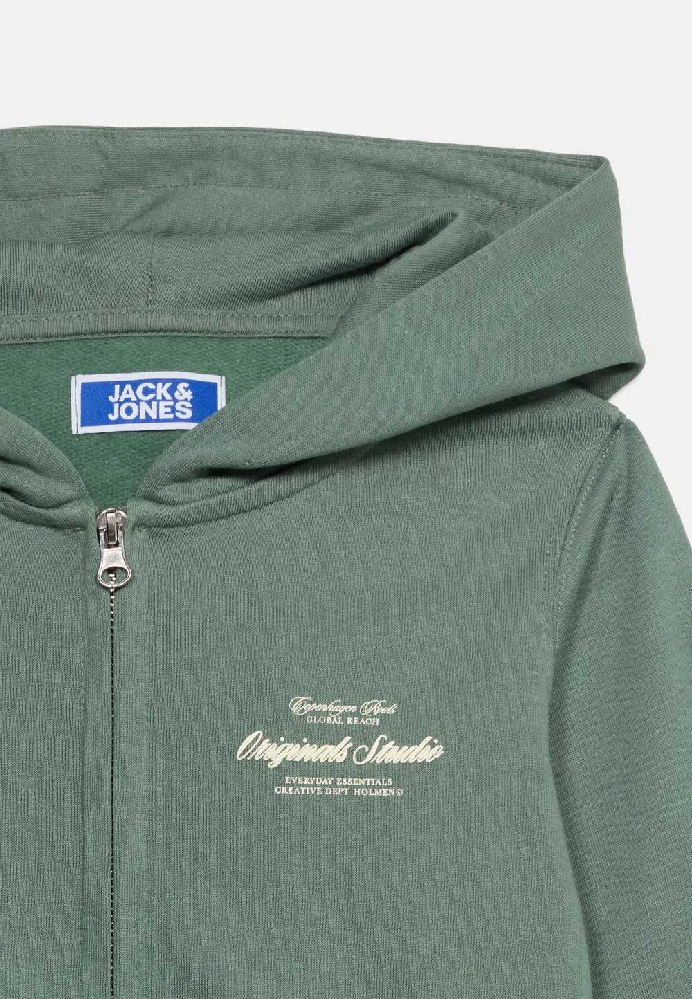 Толстовка на молнии с капюшоном и опечаткой Jornorrebro Jack & Jones Junior, Laurel Wreath — фото 4