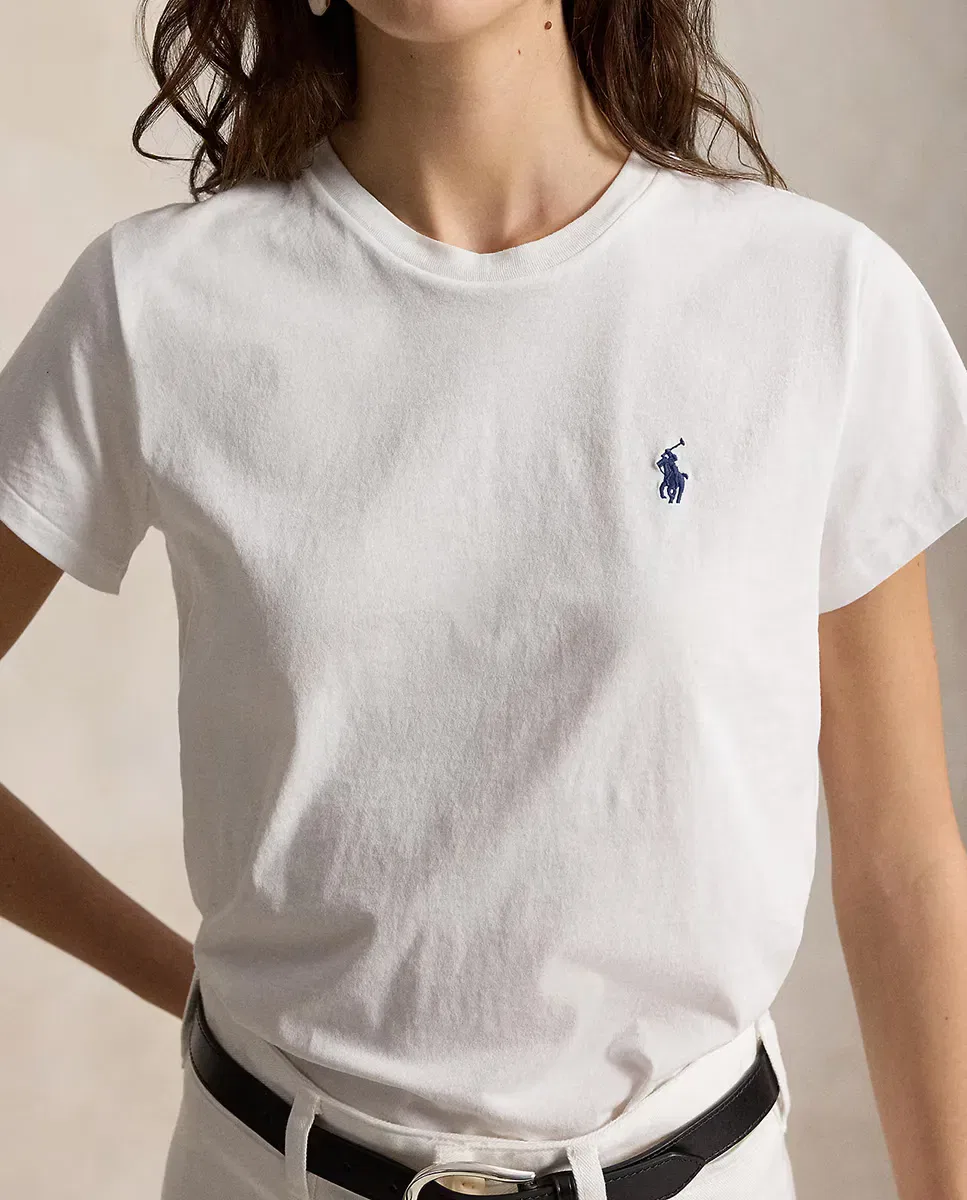 Женская футболка с коротким рукавом Polo Ralph Lauren, Blanco — фото 3