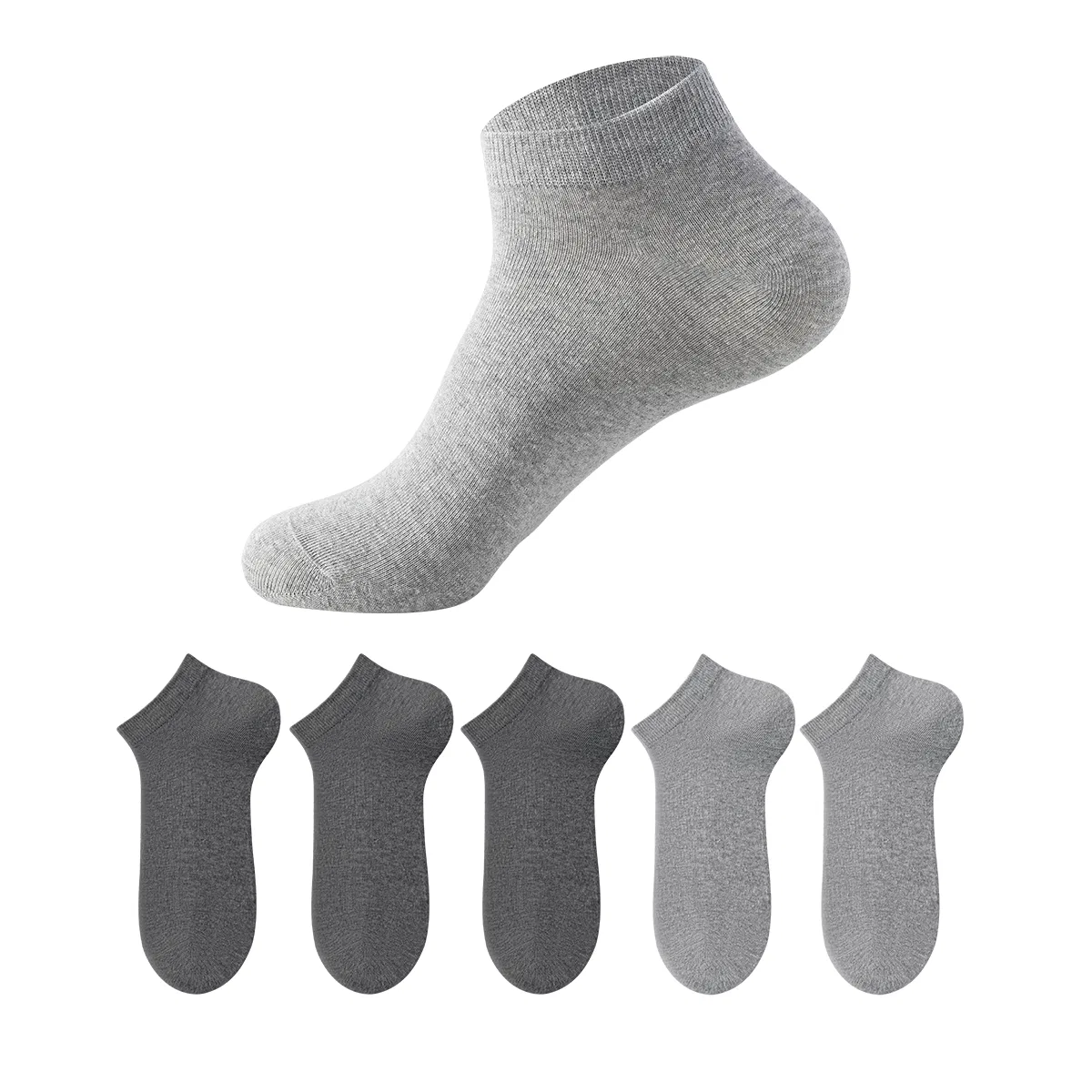 Детские носки-невидимки [5 Pack]3 Dark Gray+2 Light Gray MIIOW