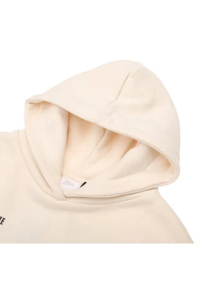 Свитшот с принтом мультфильма на молнии Zara, бежевый — фото 4