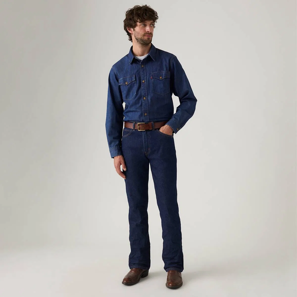 Джинсы 537 Western Bootcut для мужчин Levi's, Rocky Rinse - Dark Wash