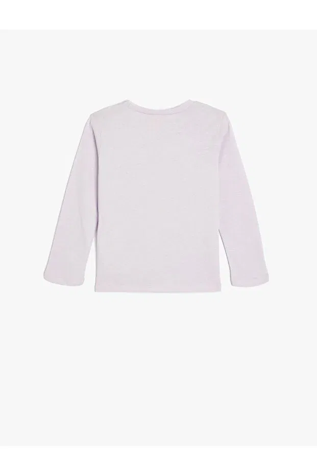 Детская футболка с длинным рукавом Unicorn t-shirt Koton, Lilac — фото 2