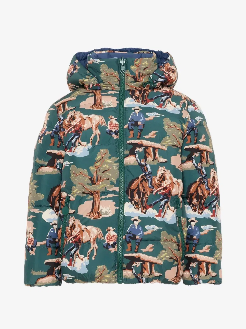 Двусторонняя куртка с графическим принтом Stella McCartney Kids, зеленый