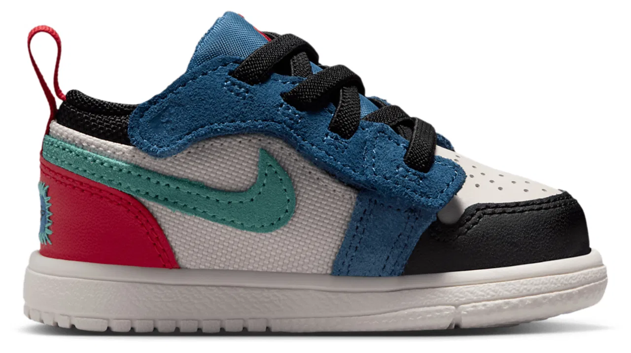 Детские кроссовки для мальчиков с принтом Jordan Retro 1 Low ALT SE Uni Jordan, Blue Black Green