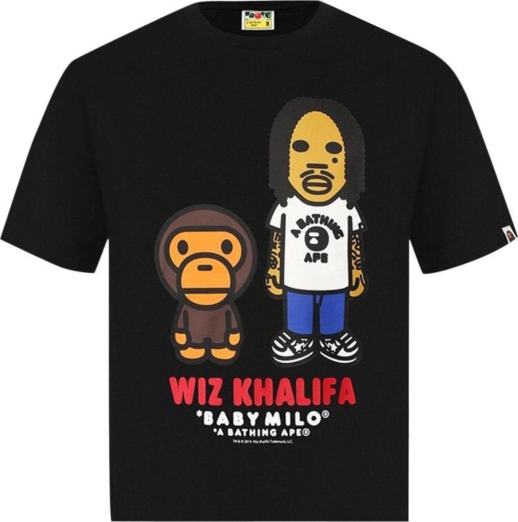 

Футболка BAPE Baby Milo x Wiz Khalifa T-Shirt 'Black', черный
