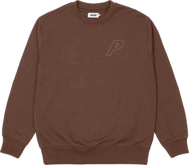 

Толстовка Palace Tri-Stitch Crew 'Brown', коричневый