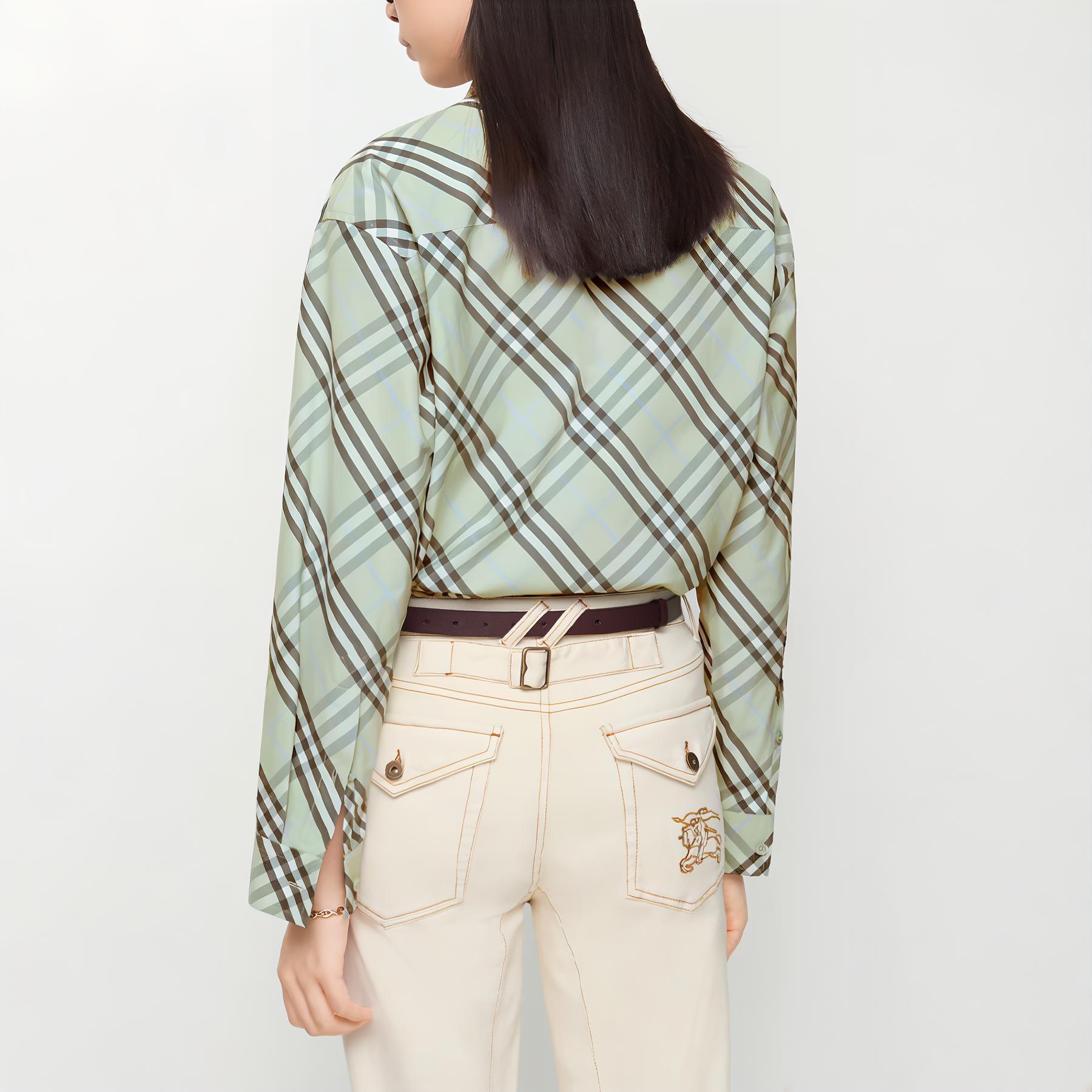 Рубашка Burberry Хлопковая, Sea Foam Green — фото 3