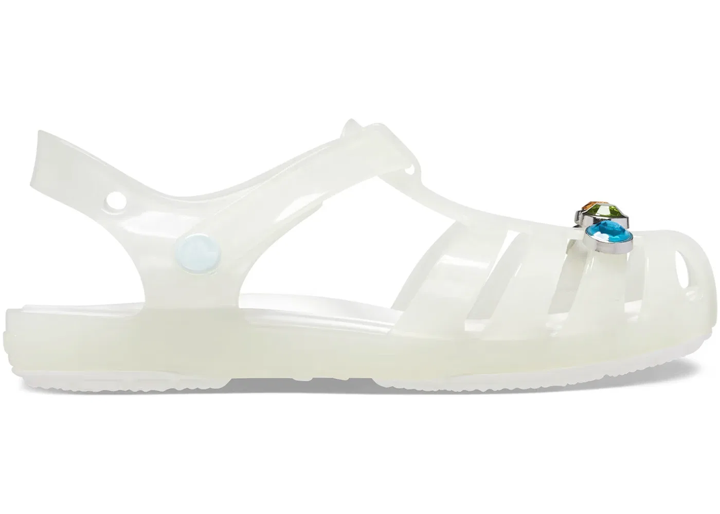 Детские сандалии с подвесками Crocs Isabella Charm Sandal, White