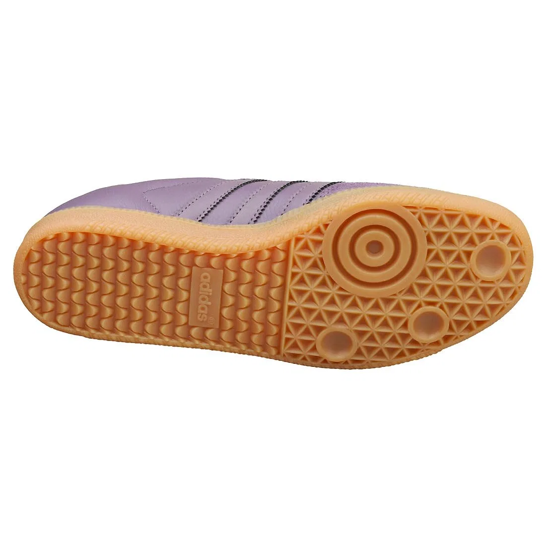 Детские кроссовки для девочек с замком-шнурком Samba Adidas, Shadow Violet Carbon Core White — фото 4