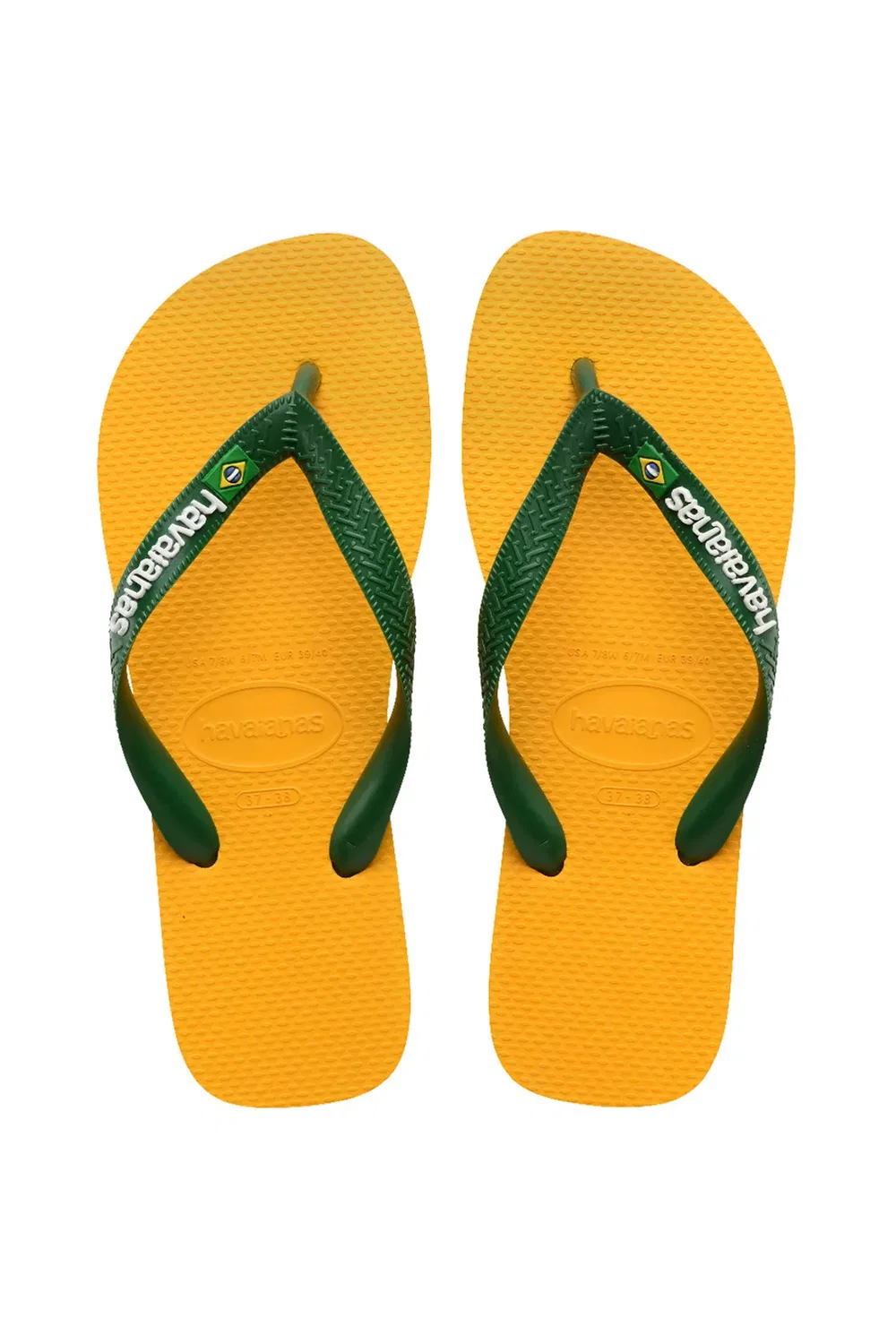 Детские шлепанцы с логотипом Brasil Havaianas, Yellow