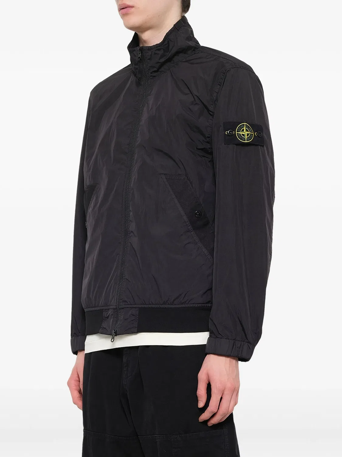 Пуховик Crinkle Reps Stone Island, черный — фото 4