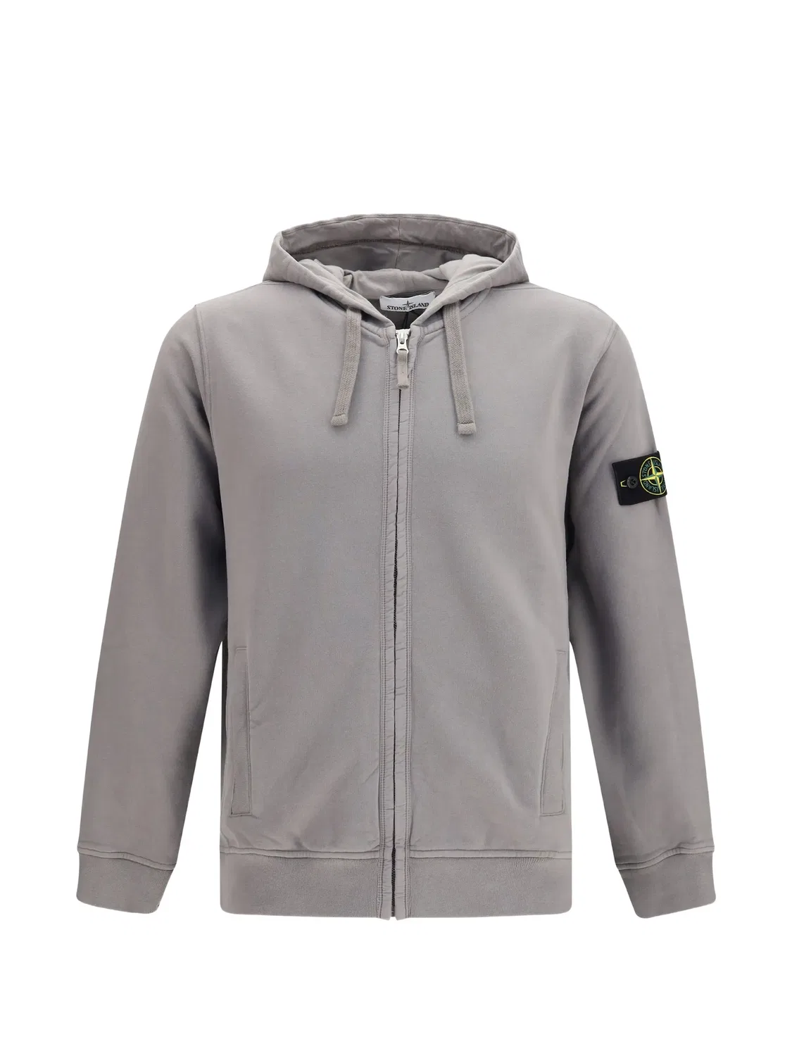 Stone Island Худи на молнии серый