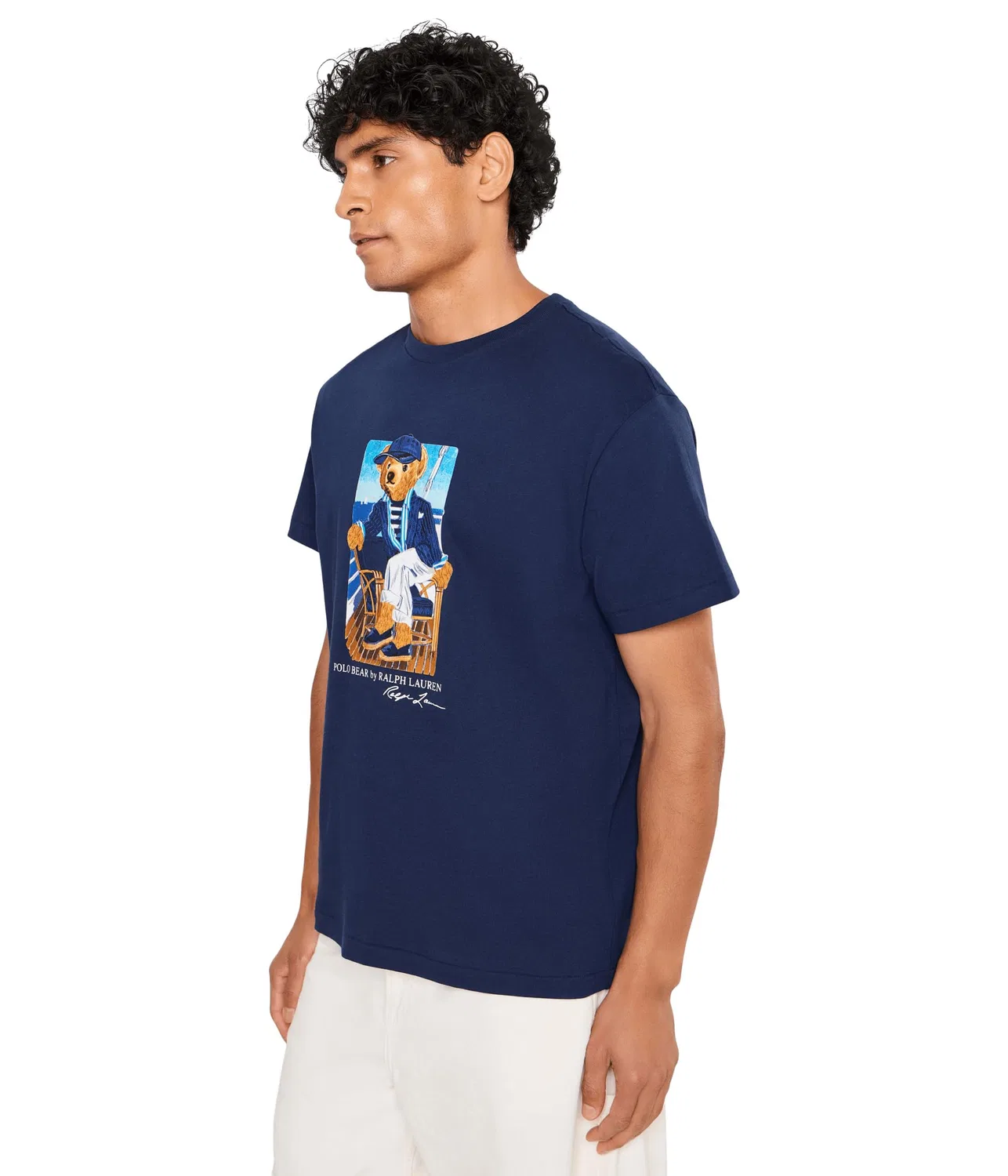Классическая футболка-поло с изображением медведя. Polo Ralph Lauren, Newport Bear/Newport Navy — фото 3