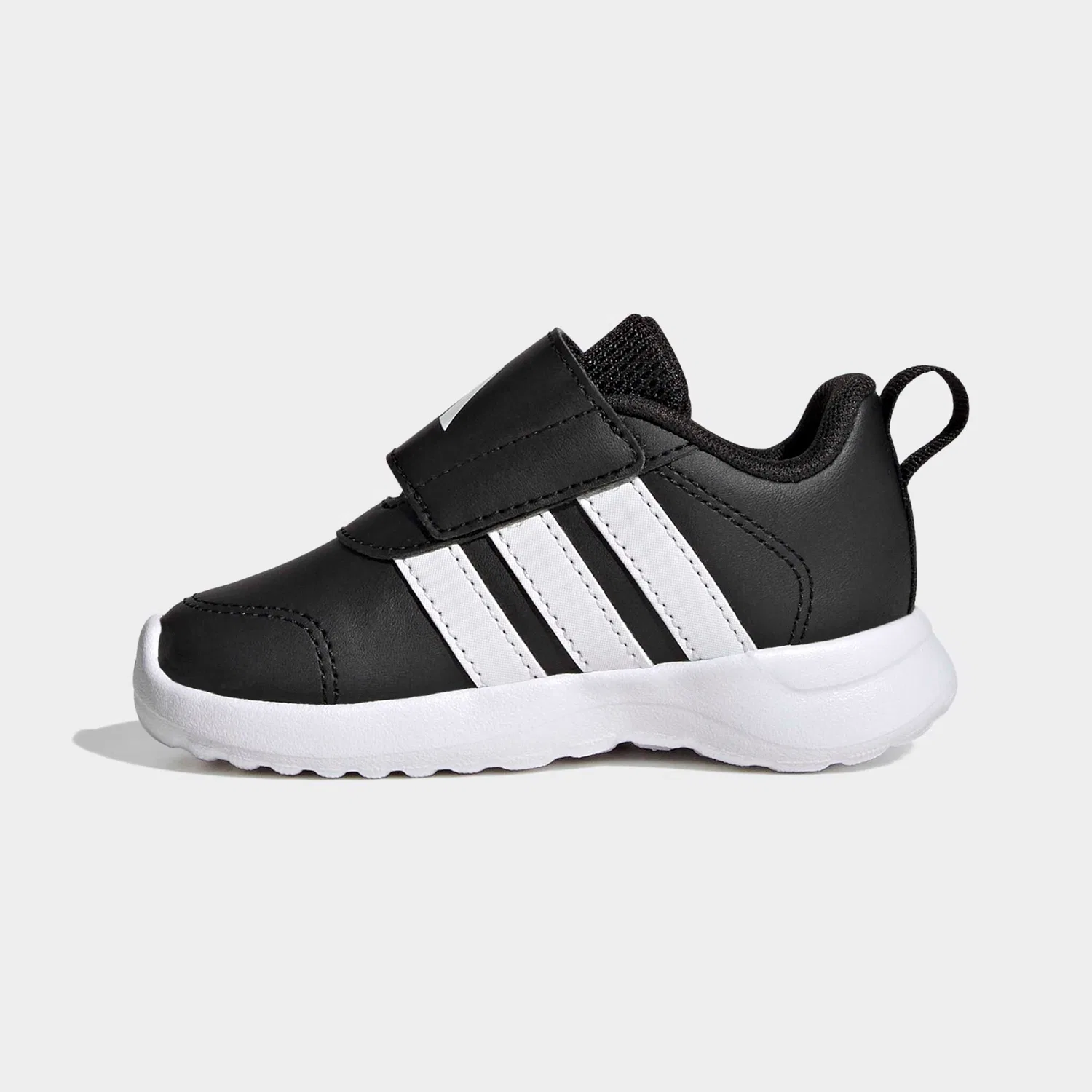 Детские кроссовки на липучке Adidas Sportswear, Core Black/White/Core Black — фото 3
