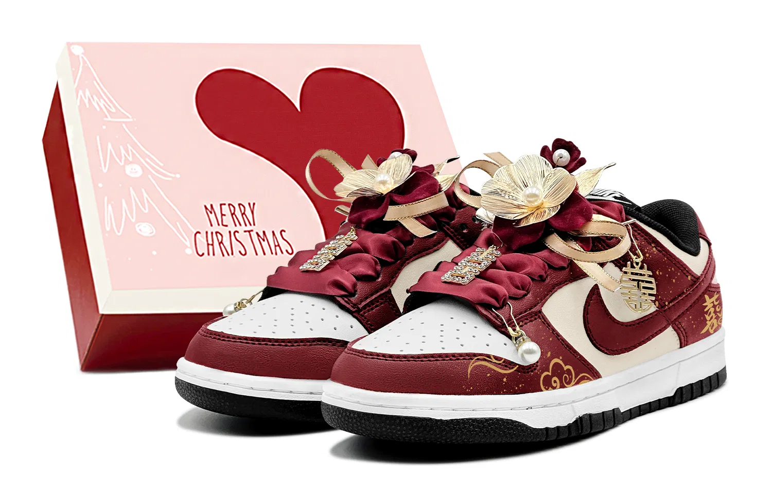 Кроссовки скейтбординговые Nike Dunk Low Red/Yellow