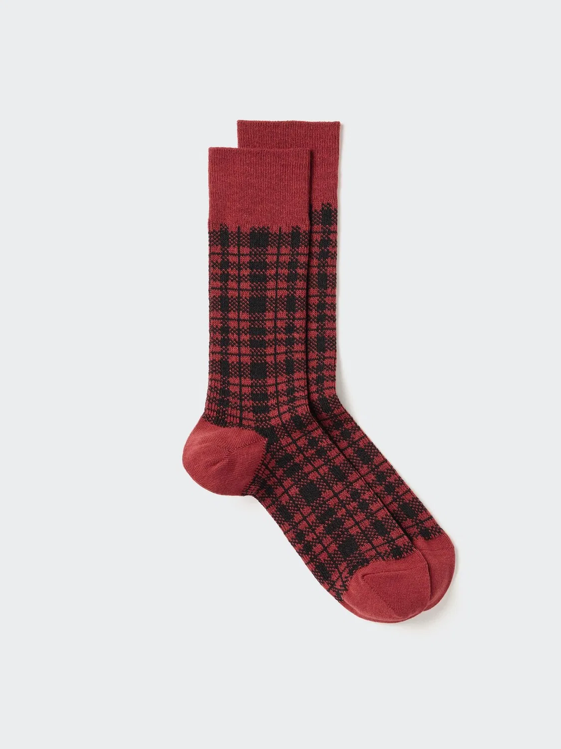 Носки Uniqlo Heattech, клетчатые, красный