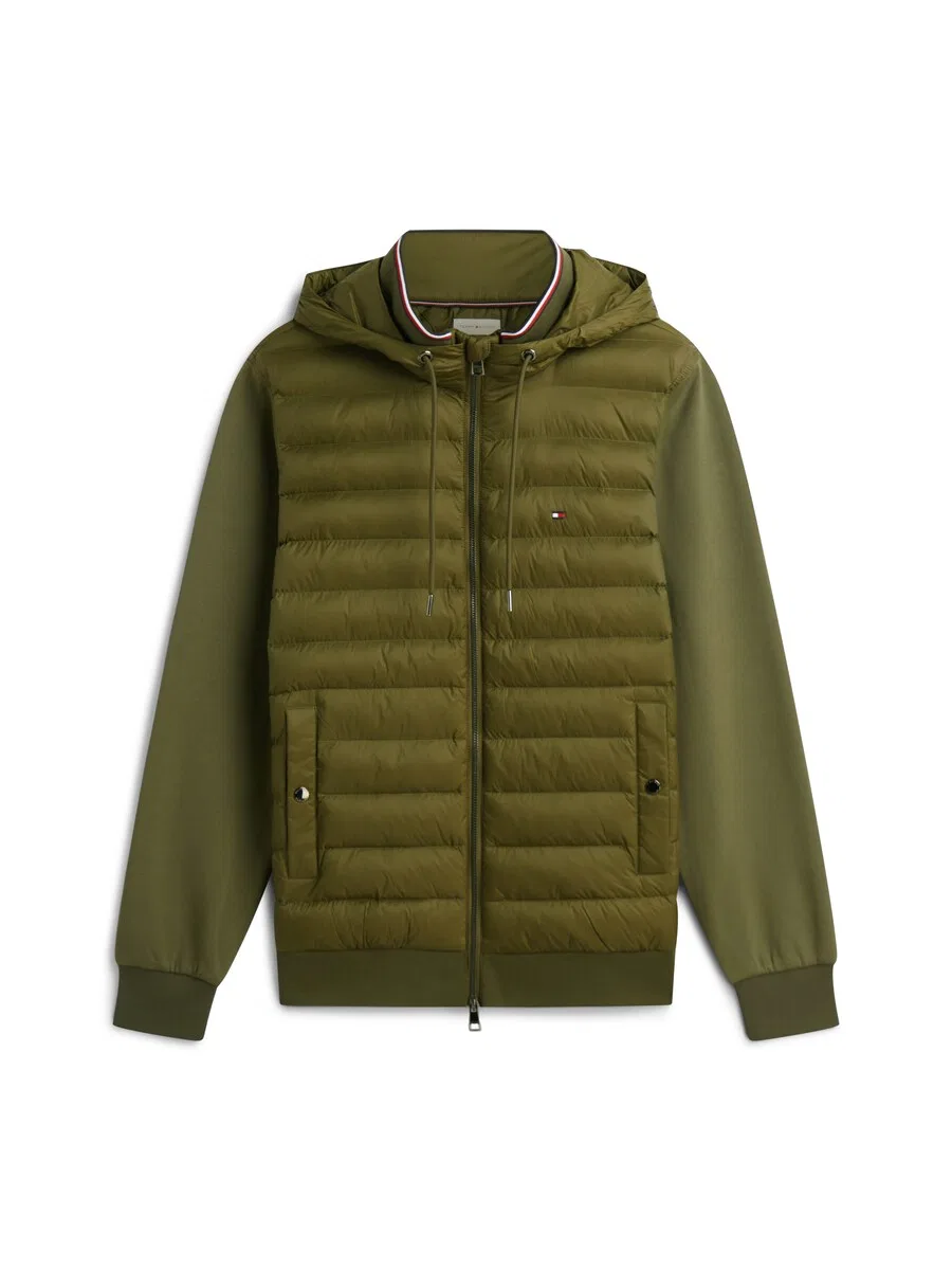 Худи на молнии TOMMY HILFIGER, оливковый цвет