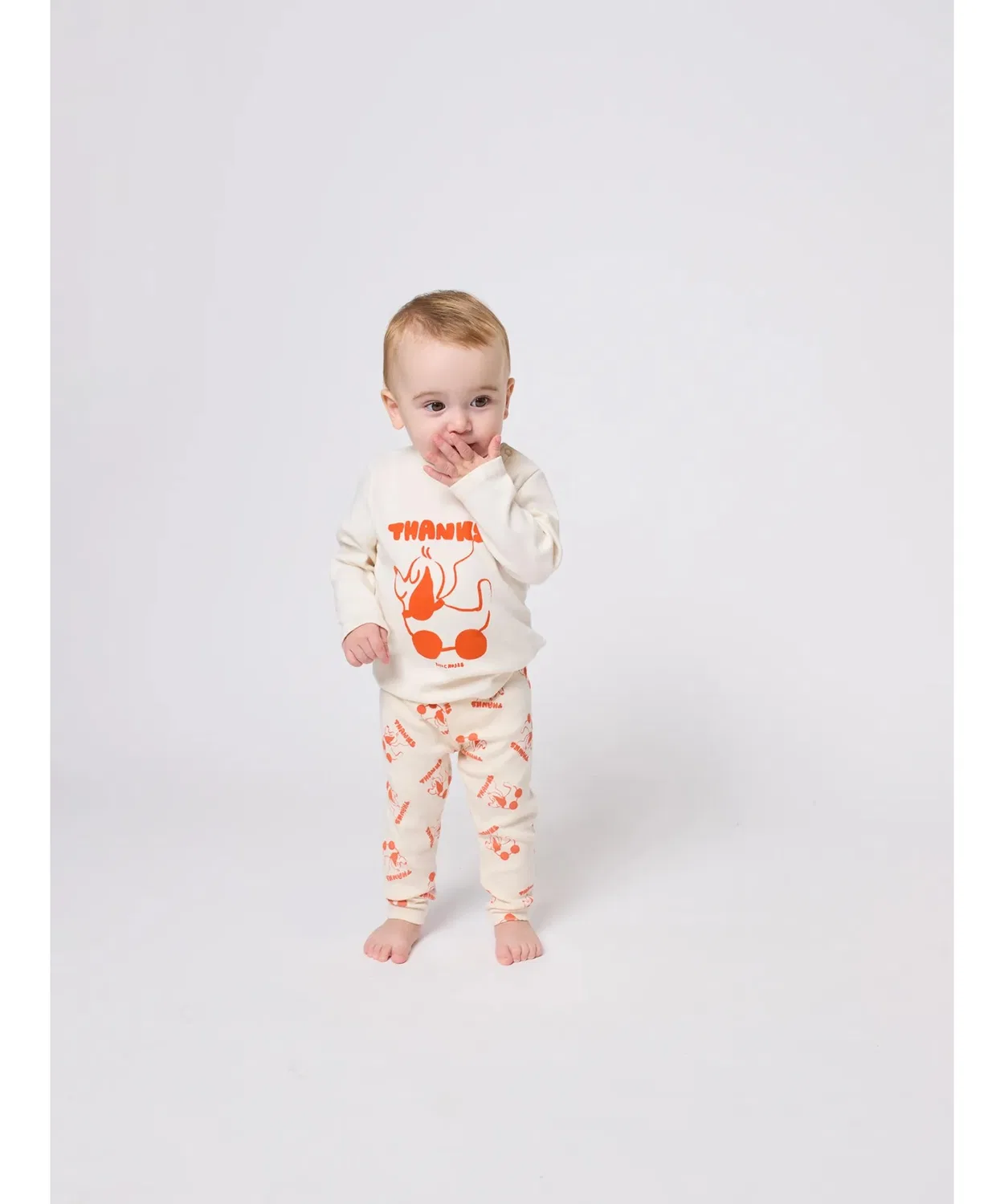 Детская футболка с длинным рукавомс принтом Rolling Dog BOBO CHOSES, Off White — фото 2