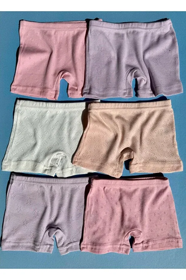 Детский комплект майки и шорт для девочек хлопковый Cotton 4-piece pattern hole knitted classic sleeveless girls' undershirt and shorts set Victroy, Salmon26 — фото 2
