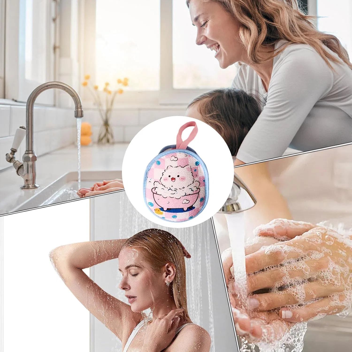 Сетчатый мешочек для мыла, двойной, для ухода за кожей, с подвесным шнурком, Marineblau Generic — фото 4