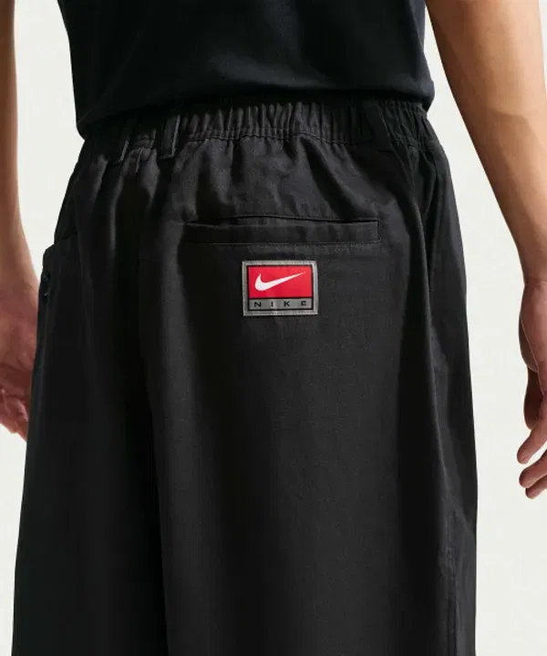 Широкие тренировочные штаны Nike, черно-белые — фото 3