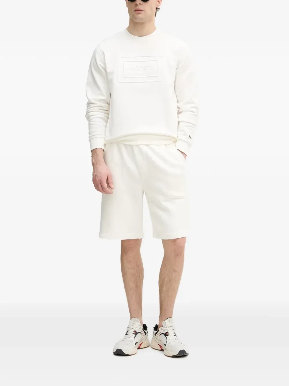 Толстовка Lacoste с тисненым логотипом, белый — фото 2
