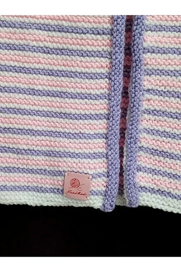 Детский кардиган без рукавов Hand Knitted Children's Cardigan Esmasultan, Pink — фото 4