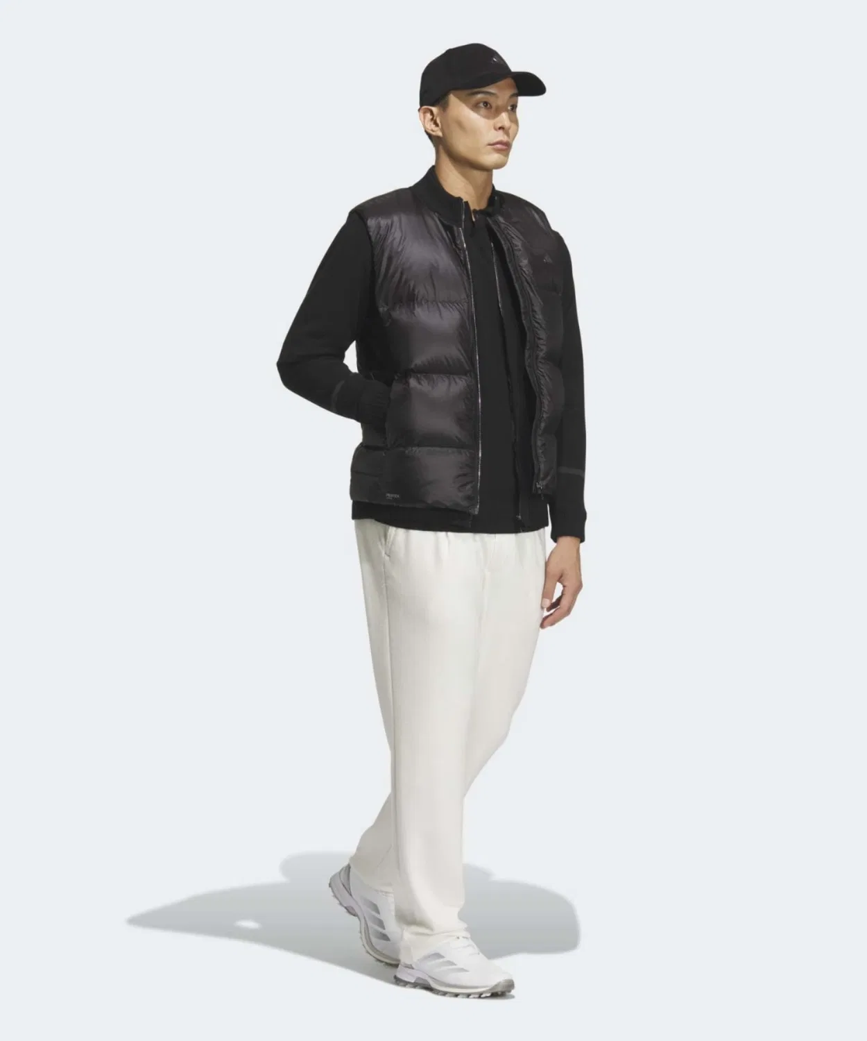Мужской утепленный жилет с полной застежкой-молнией Pertex Quantum Adidas Golf, Black — фото 3