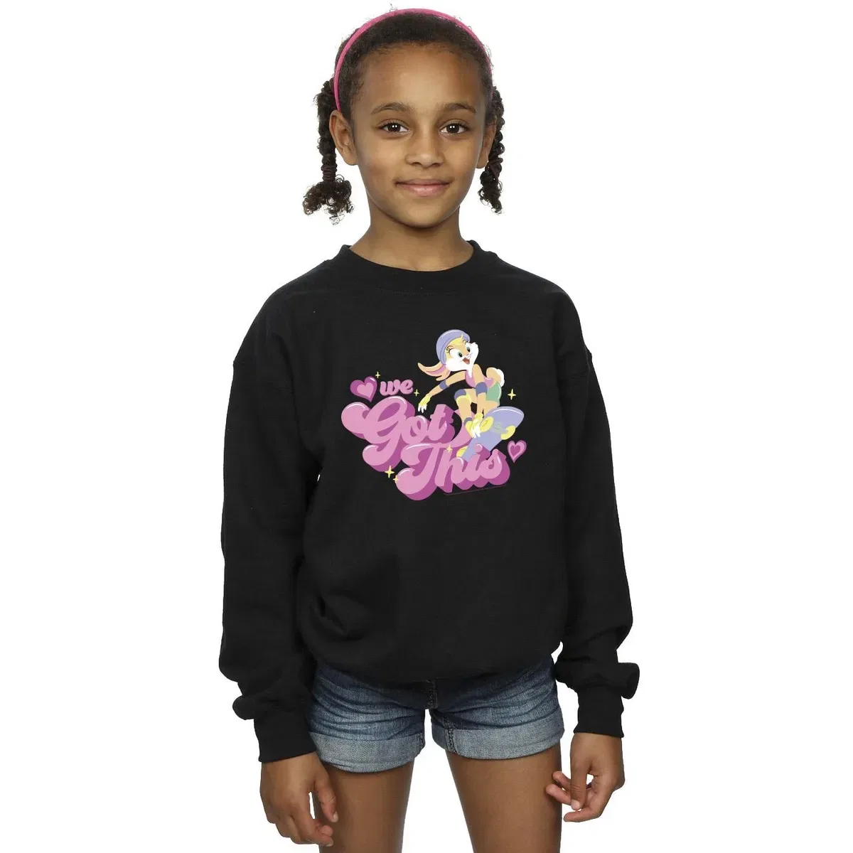 Свитшот с принтом Lola We Got This Skate Looney Tunes, Black