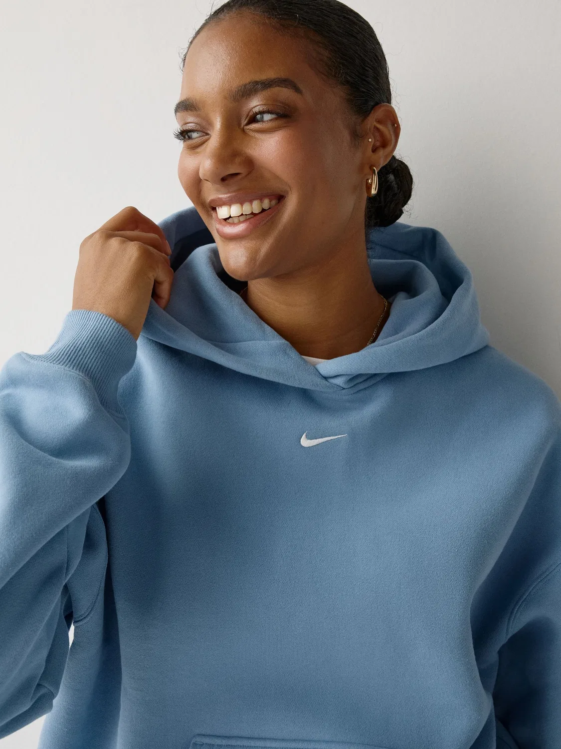 Худи Nike Studio Fleece Oversized, Work Blue — фото 4