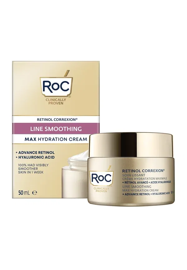 Крем для лица увлажняющий Roc retinol correxion line smoothing max hydration 50ml, Roc Skincare, Multi Coloured 50 мл, мультиколор