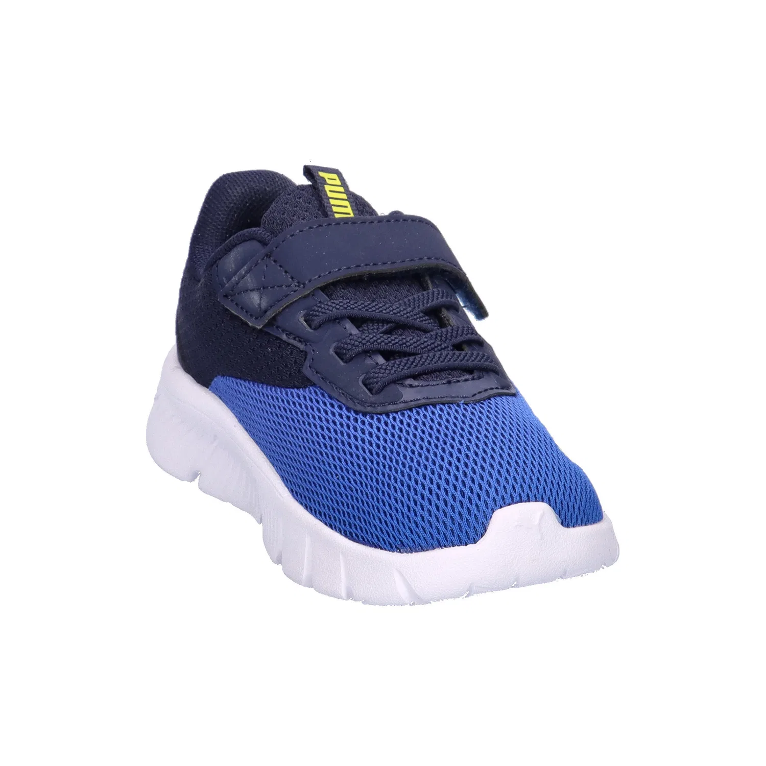 Детские кроссовки с эластичной резинкой Puma FlexFocus Modern AC, Королевский синий / Белый — фото 2